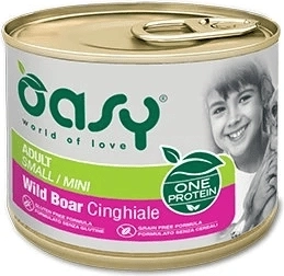 Oasy One Protein paté til voksne hunde Small/Mini – vildsvin 200 g