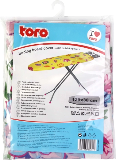 Betræk til strygebræt Toro 38 × 120 cm, bomuld