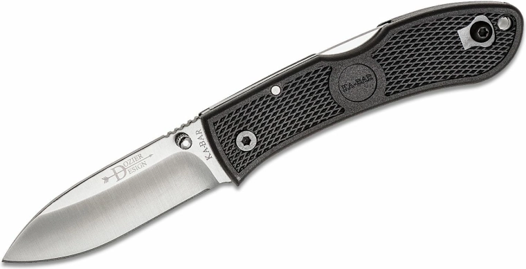 Lommekniv KA-BAR Dozier Hunter, sort, 7,5 cm