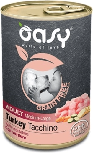 Oasy grain free adult medium/large kalkun 400 g