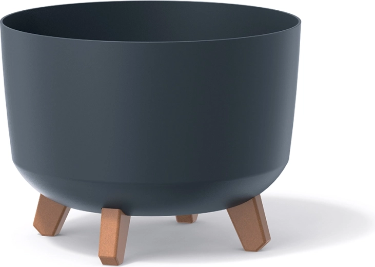 Plantekrukke på ben Gracia Eco Wood 23,5 cm antracit