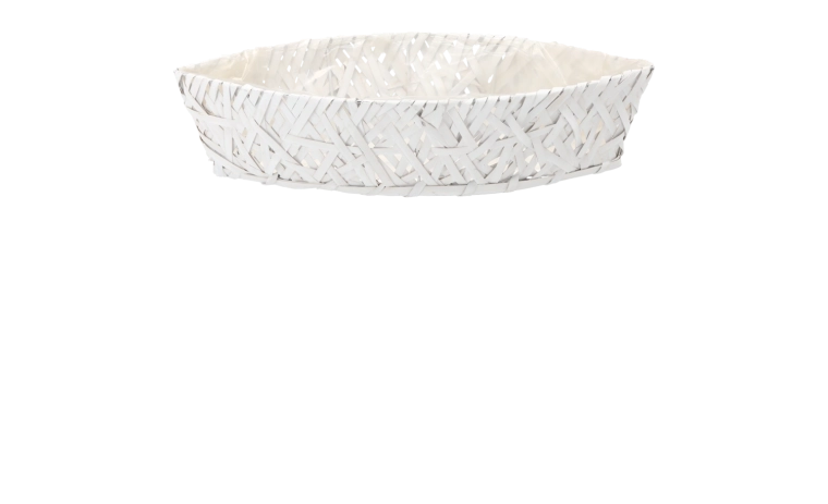 Træskjuler til urtepotte i bådform 42 × 16 × 9 cm hvid