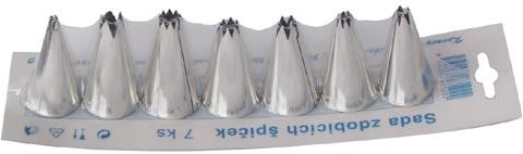 Sæt af konditordyser, 7 stk., fortinnet metal