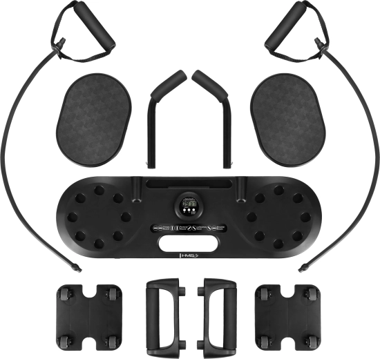 Multifunktionel træningsplade 3-i-1 til armbøjninger, core og elastikker HMS