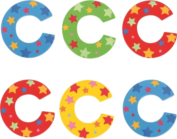 Bigjigs Toys træbogstav C med stjerner