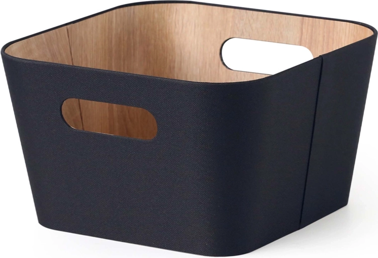 Opbevaringskurv 27 × 27 × 16 cm, sort