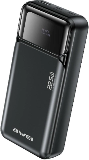 AWEI powerbank 20000 mAh 22,5 W PD med 2 USB-C