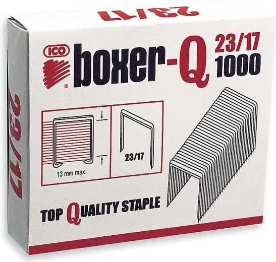 Hæfteklammer Boxer-Q 23/17, galvaniserede