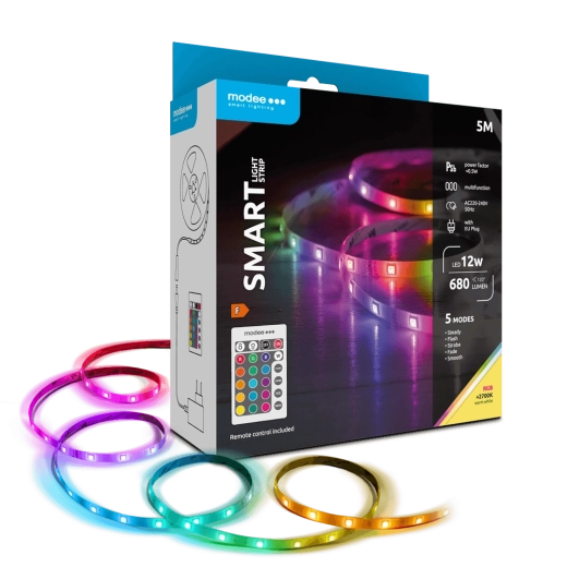 Modee LED Smart – smart LED-strip 12 W, 5 m, 2700K + RGB, 680 lm, IP20