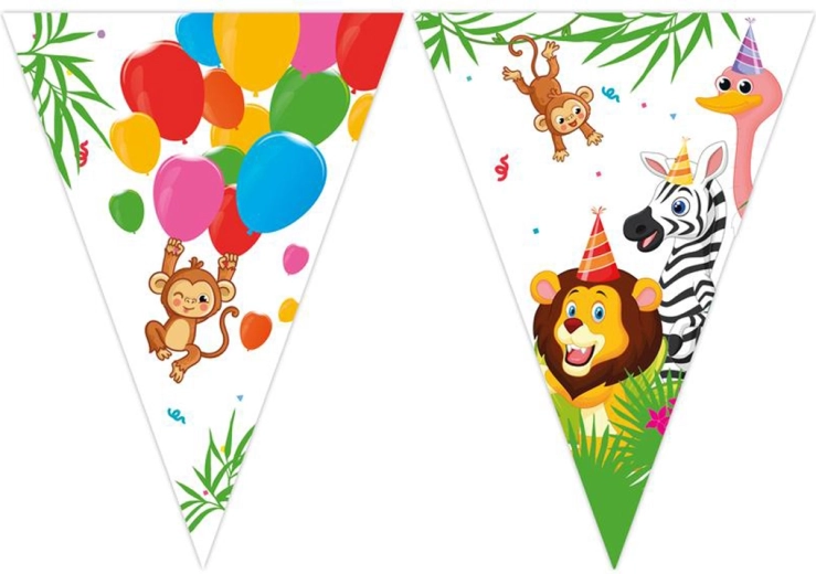 Papir trekantet banner Jungle