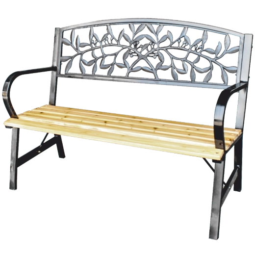 Havebænk Garden Line 120 cm med dekorativt ryglæn