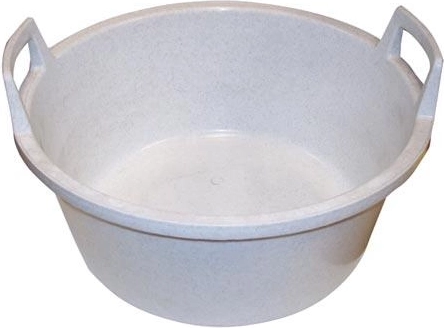 Plastbalje 56 cm med hanke, granit