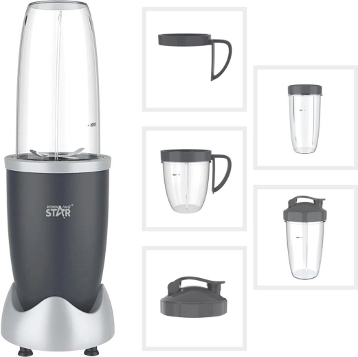 WinningStar multifunktionel blender 900 W med beholdere på 950 ml, 700 ml og 500 ml