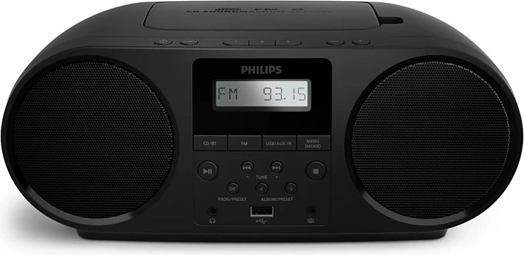 Bærbar boombox med CD, FM og Bluetooth