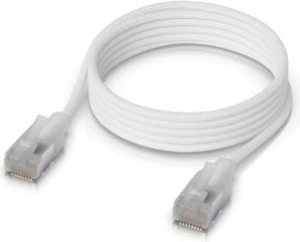 Ultratyndt flettet patchkabel UniFi Premium Cat6A 1 m hvidt