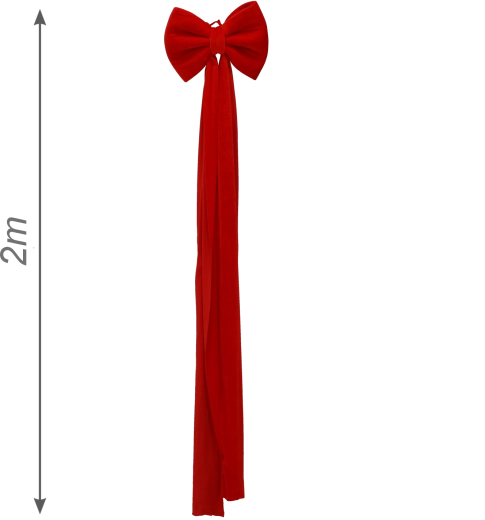 Juledekorationssløjfe (kokarde) rød 40 × 200 cm - 1 stk.