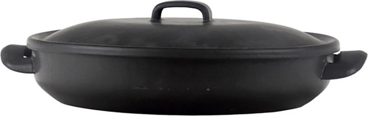 Emaljeret ovalt bradefad med låg 3,5 l, 32 × 24 cm, BSE