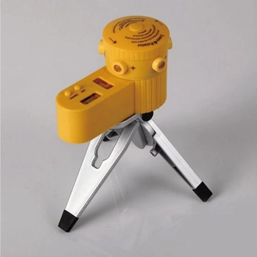 Multifunktionelt mini-vaterpas med laser og stativ