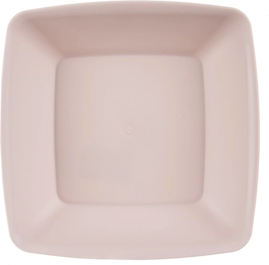 Dyb tallerken SANDY i plast (UH) gammelrosa 17,5 × 17,5 cm
