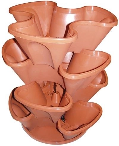 Hængende kaskadisk havekrukkesæt, diameter 35 cm, 4 dele, mix af farver