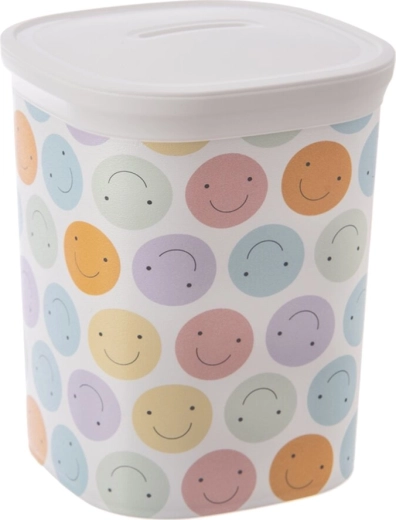 Plastbeholder med låg UH Money smiley