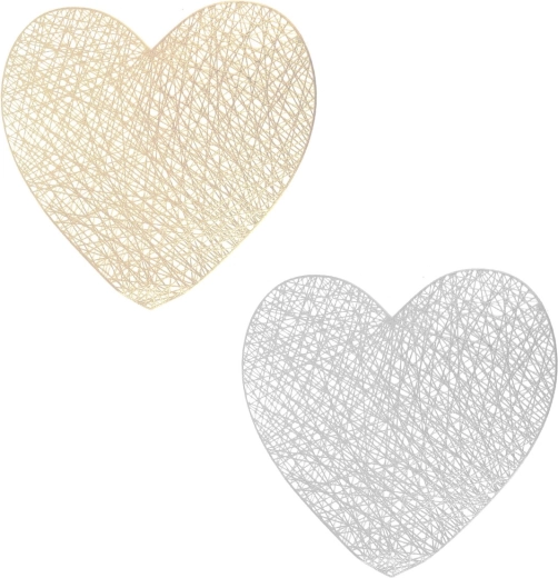 Plastdækkeserviet i hjerteform 39 × 38 cm (2 varianter)
