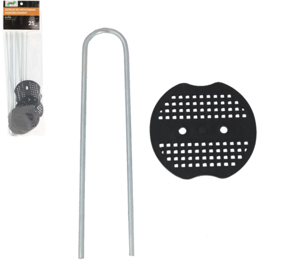 Sæt med 6 pløkker 25 cm til fastgørelse af agryldug