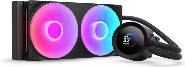 NZXT Kraken Plus 240 RGB LCD vandkøling sort