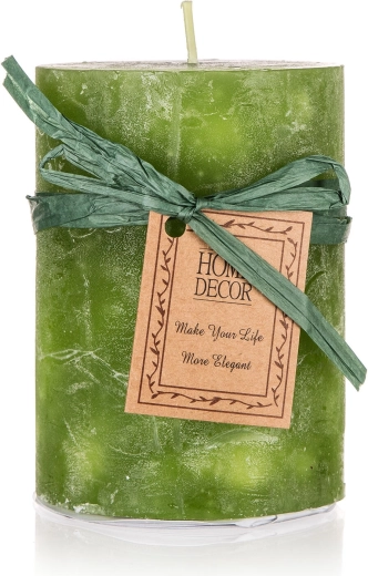 stearinlys cylinder green 6,8 × 9,5 cm