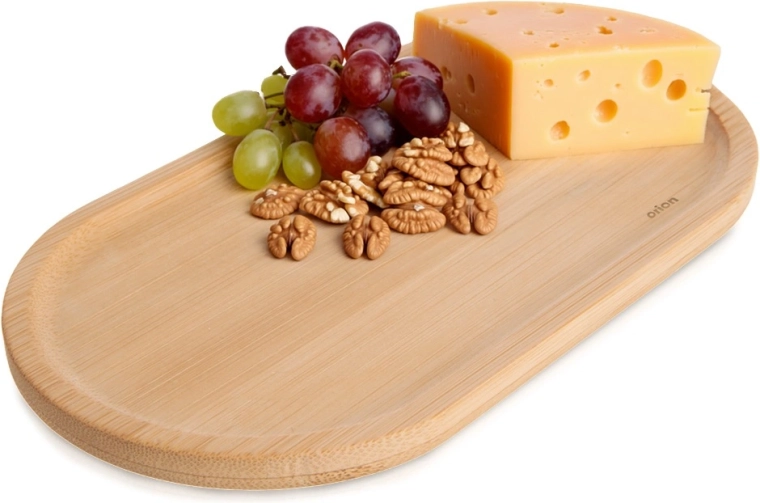 Oval bambustallerken til servering 19 × 10,5 cm