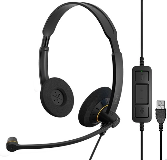 Stereo USB-headset EPOS SC 60 med opkaldsstyring