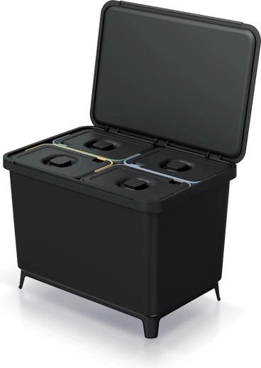 Affaldssorteringsspand 4×10 l – genanvendt sort