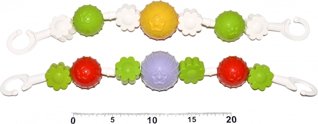 Kæde til barnevogn blomster og kugler