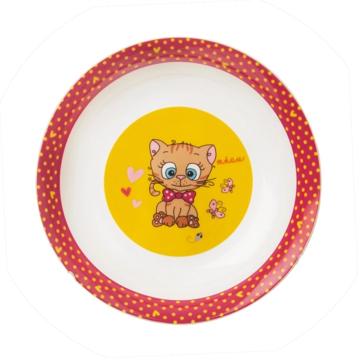 Børne dyb tallerken KATTE 19 cm