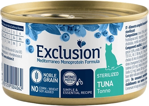 Exclusion Cat Monoprotein Sterilized – tun på dåse til steriliserede katte 85 g
