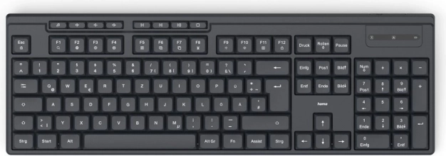 Trådløst tastatur Hama WK-200 sort