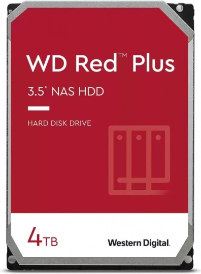 WD Red Plus 4TB 3,5-tommer harddisk til NAS