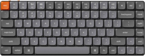 Trådløst mekanisk tastatur Keychron K3 Max RGB, rød switch