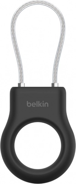 Sikker holder med kabel til AirTag sort