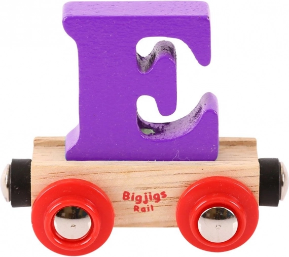 Trævogn Bigjigs Rail med bogstavet E