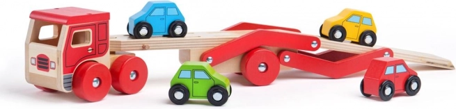 Trælastbil med biler fra Bigjigs Toys