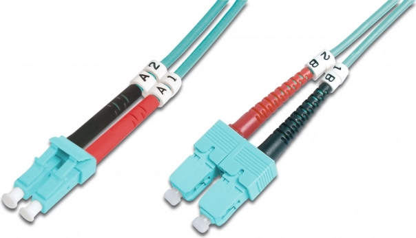 Optisk patchcord FO LC-SC MM 50/125 OM3 duplex LSOH 5 m
