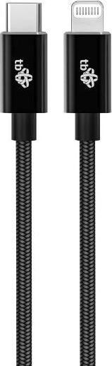 MFi Lightning-kabel - USB C sort 1m
