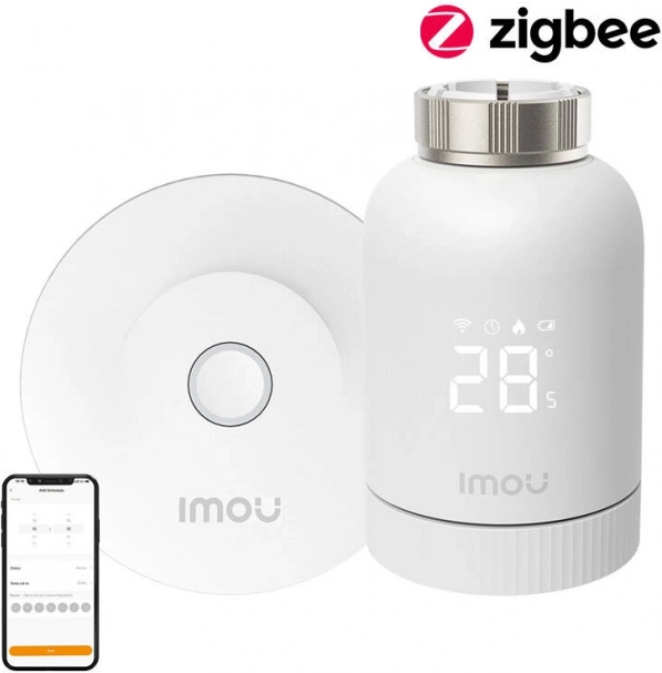 Intelligente termostatventiler IMOU ZigBee med 6 adaptere og gateway