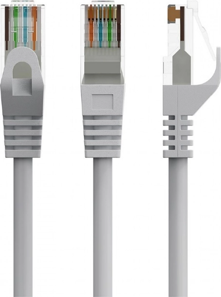 Patch kabel kategori 6 UTP 5m grå