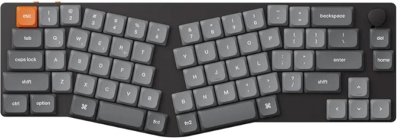Trådløst lavprofil-tastatur Keychron K11 Max RGB brune kontakter sort