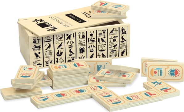 Vilac domino med hieroglyffer