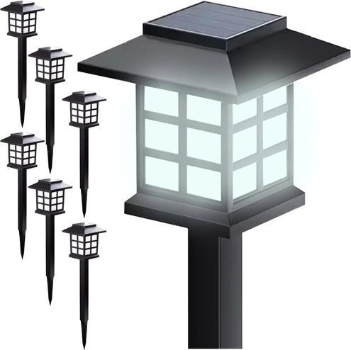 Solcellehave lamper LED – sæt 6x hus
