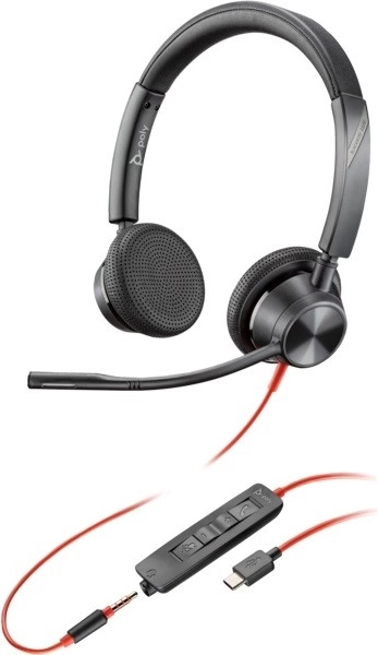 Hovedtelefoner Poly Blackwire 3325 med USB-C/A adapter