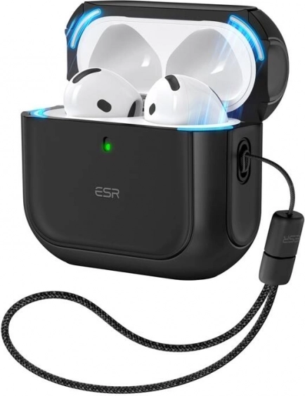 Etui til AirPods 4 Orbit Hybrid sort